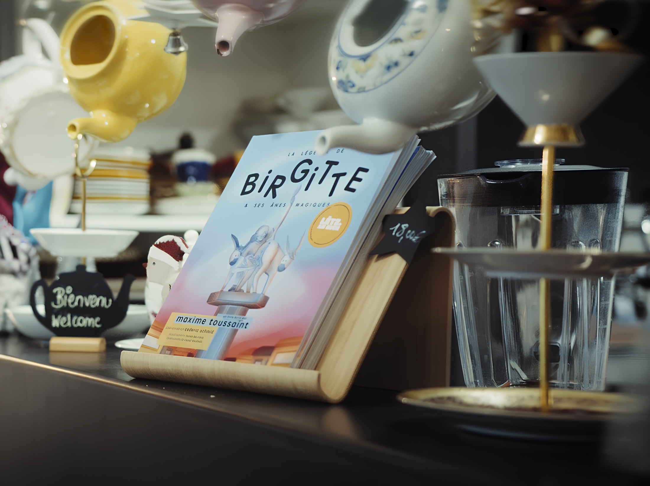 D'Buch Birgitte an engem Geschäft
