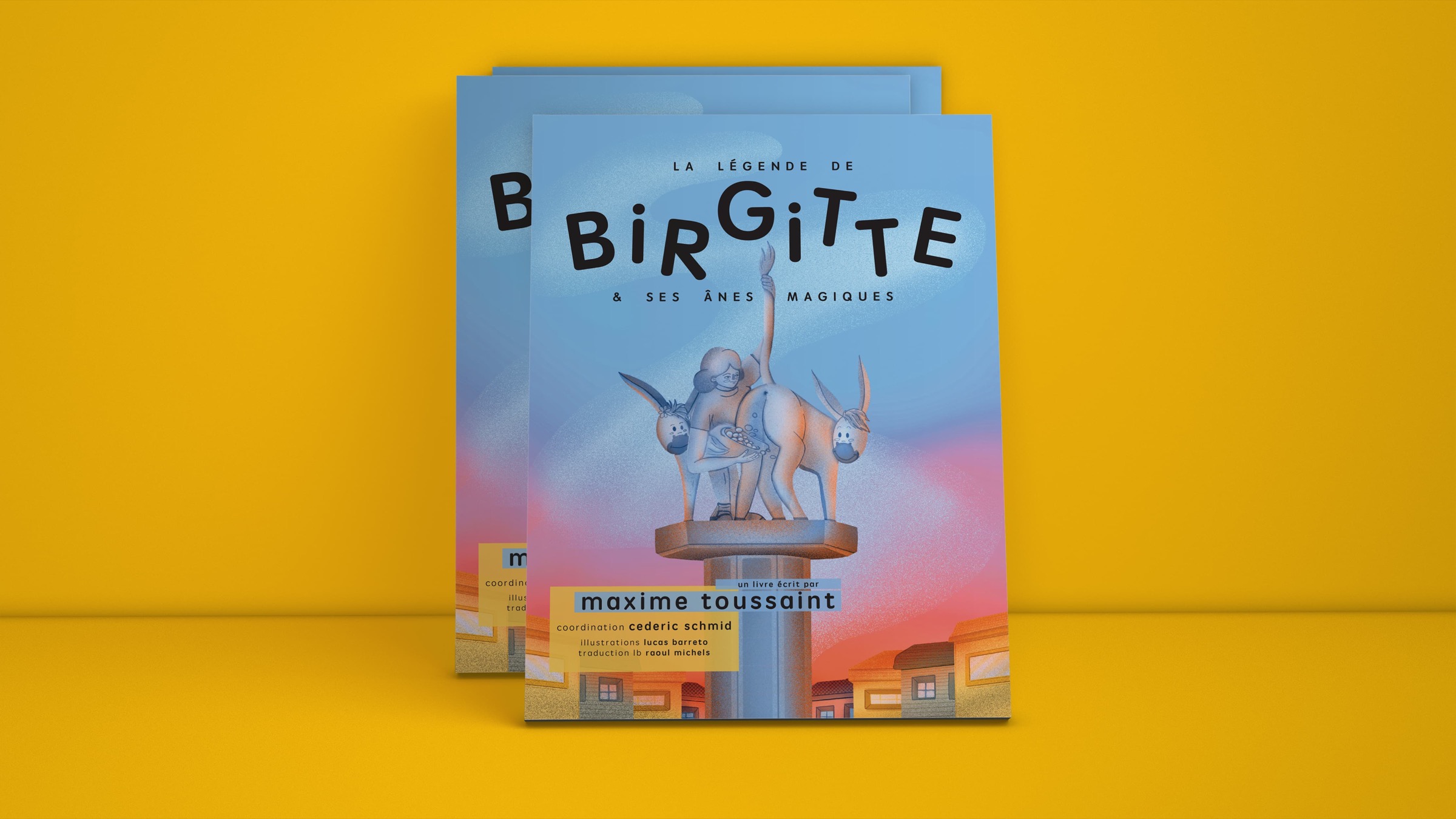 D'Buch Birgitte an engem Mockup