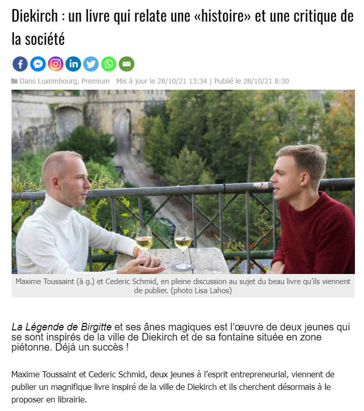 Le Quotidien Artikel iwwer Birgitte
